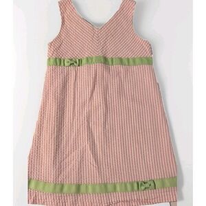 Hartstrings Pink White Gingham‎ Ribbon Dress Size 5T